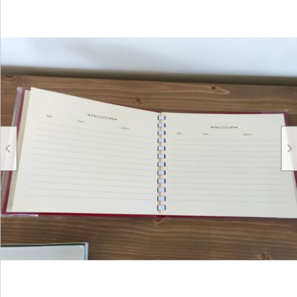 Vtg New/unused Hallmark Red Spiralbound Guest Book w/ Gift Box - Picture 3 of 7